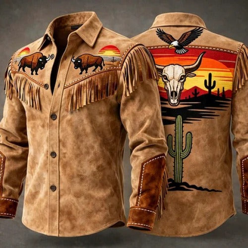 Desert Sunset Bison